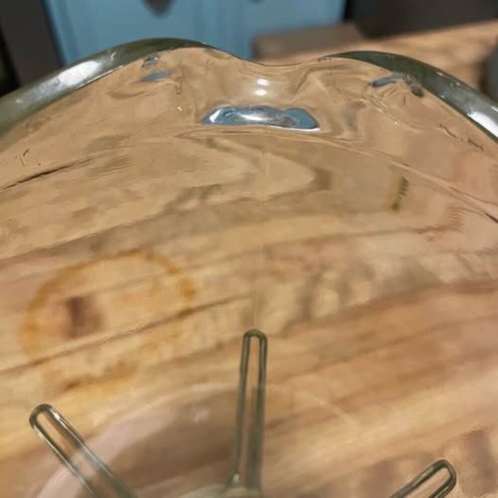 Heavy Clear Glass Ribbed Pitcher - Picture 4 of 7